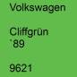 Preview: Volkswagen, Cliffgrün `89, 9621.